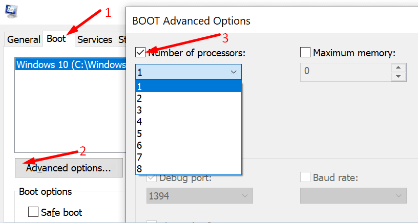 Windows 10 aktivere alle kerner boot