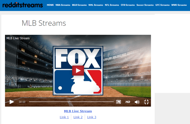 Reddit trasmette flussi MLB