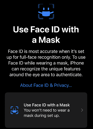 iOS-bruk-ansikts-ID-med-en-maske