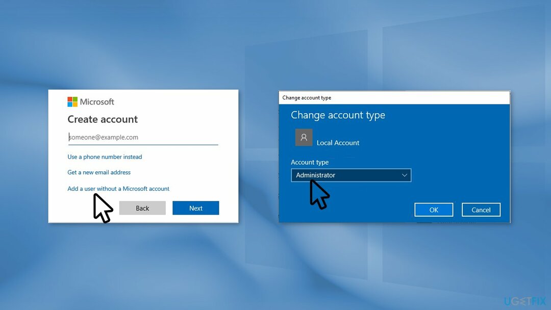 Vytvořte nový účet správce v systému Windows2