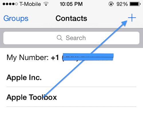Pridať skupinové kontakty iOS