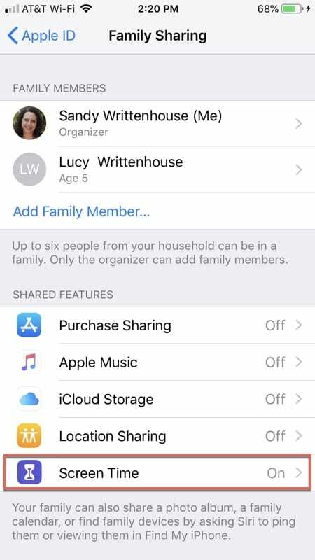 Ενεργοποιήστε το Screen Time for Family