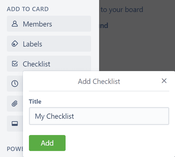 checklist titel trello