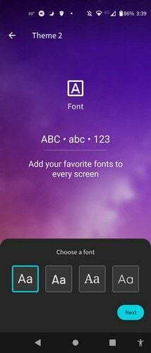Изменить стиль шрифта Android 11