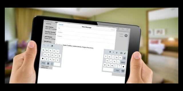 절반 또는 둘로 분할 된 iPad 키보드를 수정하는 방법
