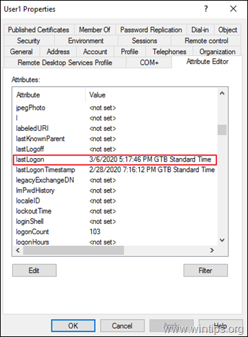 Kuidas vaadata Active Directory kasutaja viimast sisselogimisaega