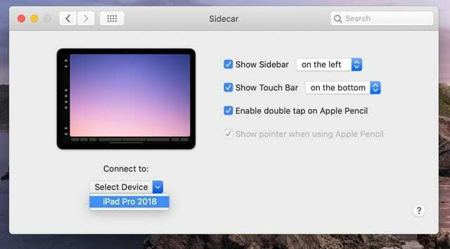 pripojte svoj iPad k Macu pomocou Sidecar System Preference Settings