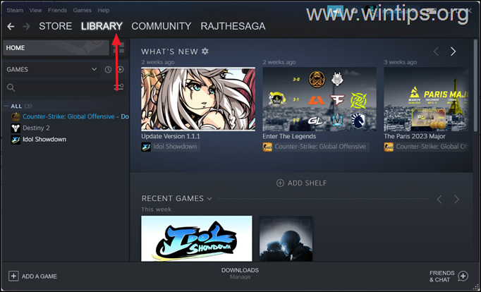  Patikrinkite Steam žaidimų failų vientisumą