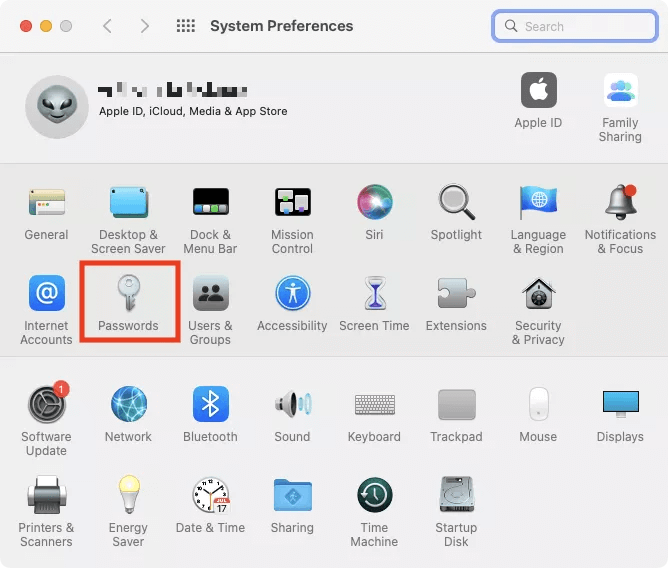 Gunakan Preferensi Sistem untuk Menemukan Kata Sandi Mac