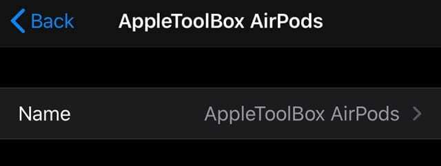Όνομα AirPods στο iPhone bluetooth