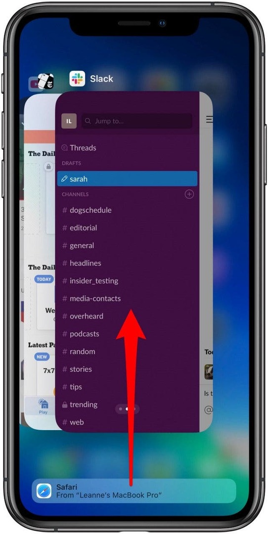 abra o app switcher no iphone