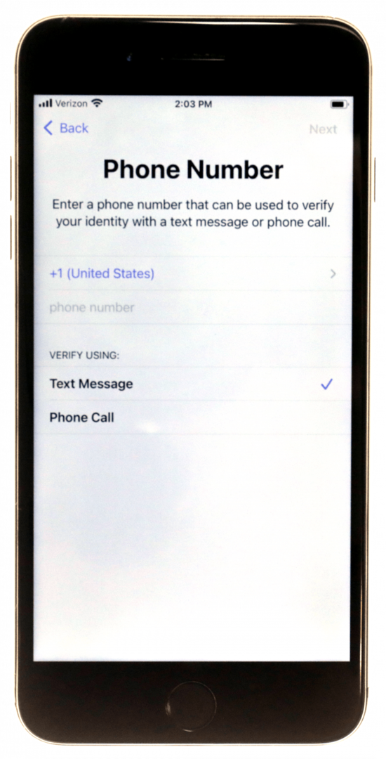 Una vez que lo haya configurado, se enviará un mensaje de texto de verificación a su teléfono. 