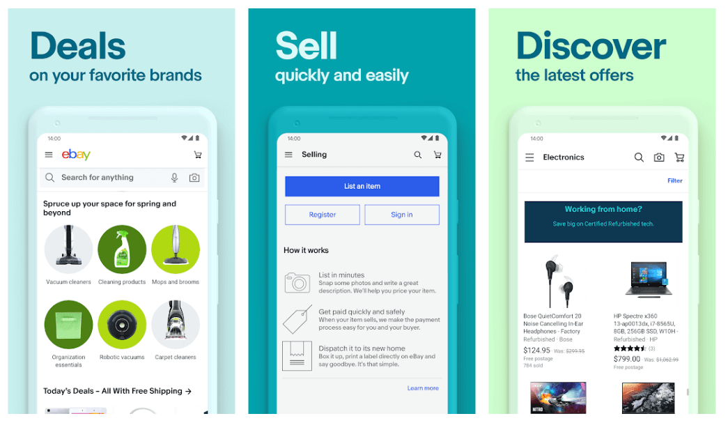 ईबे - सर्वश्रेष्ठ मुफ्त ऑनलाइन शॉपिंग ऐप्स