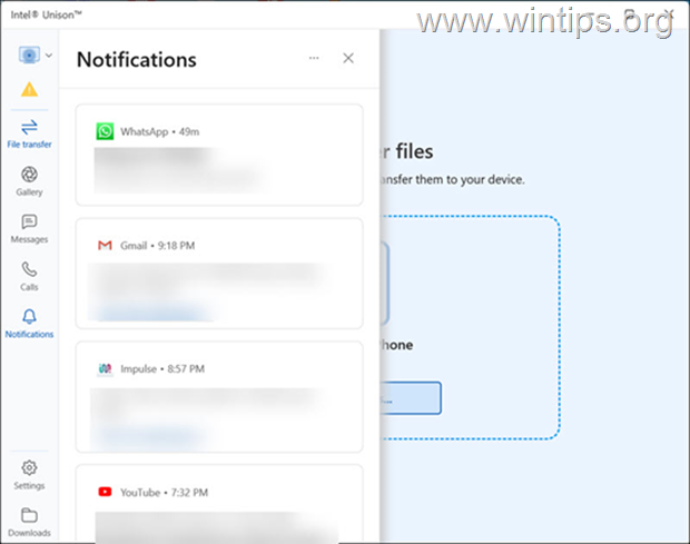 Ver notificaciones de iPhone en Windows 11