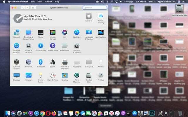 وضع Mac المظلم على شريط القوائم وإرساء فقط مع macOS