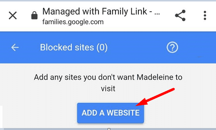 Familie-Link-Block-Websites