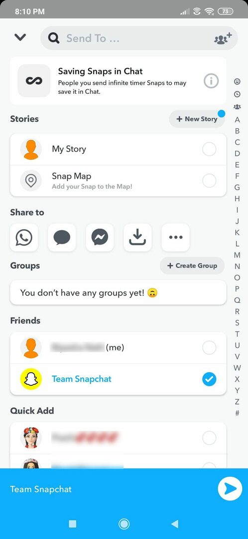 Come aumentare velocemente il punteggio degli snap invia più snap