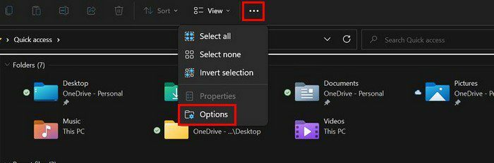 Opsi File Explorer Windows 11