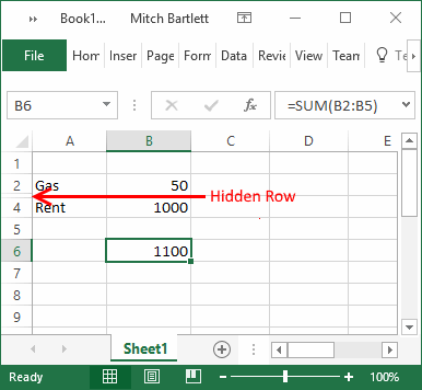 Excel-paslėpta-eilutė