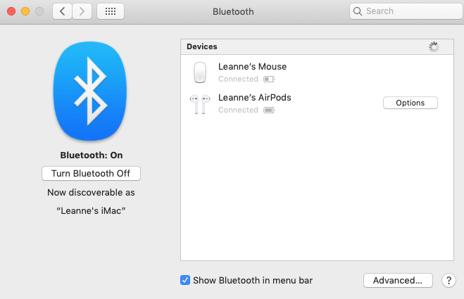 Mac에서 에어팟 충전 확인