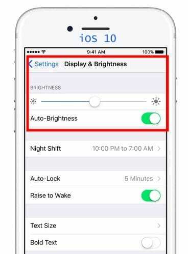 ¿Dónde está el brillo automático en iOS 11?