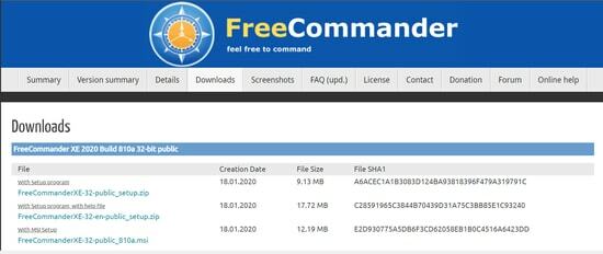 Besplatni upravitelj datoteka Commander