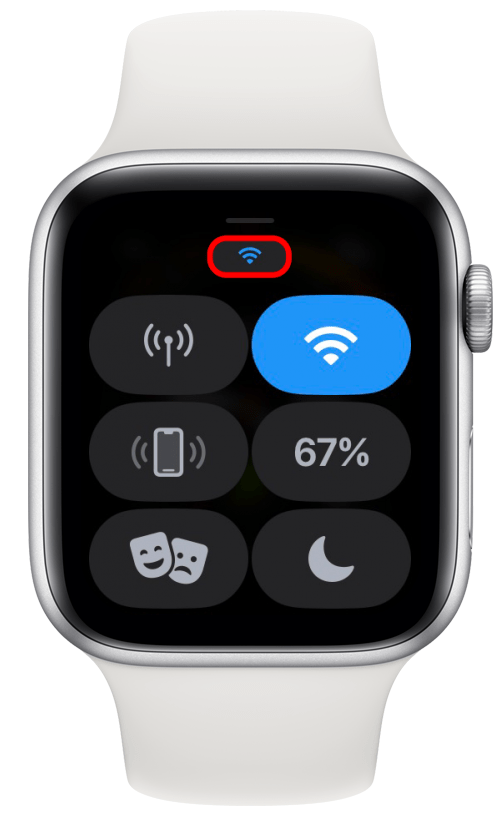 अगर आपको वाई-फाई सिंबल दिखाई देता है तो आपकी घड़ी वाई-फाई से जुड़ी है, लेकिन आपके आईफोन से नहीं।