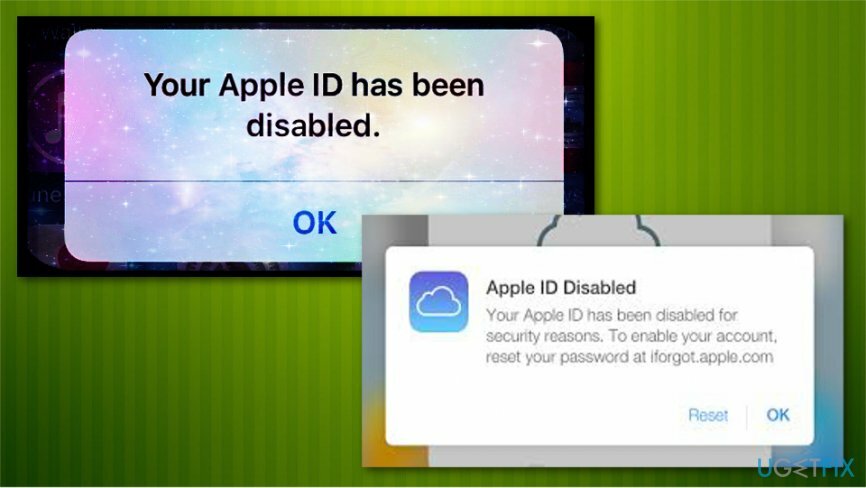 " Uw Apple ID is vergrendeld" fout