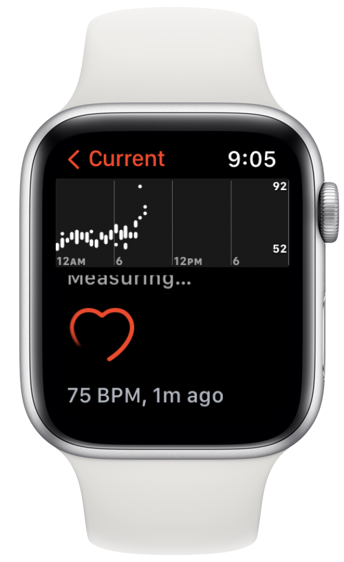 Siri가 심박수 앱을 엽니다.