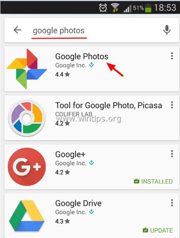 android-google-nuotraukos