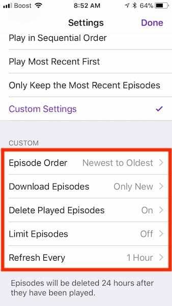 วิธีปรับแต่งและใช้ Podcasts ใน iOS 11