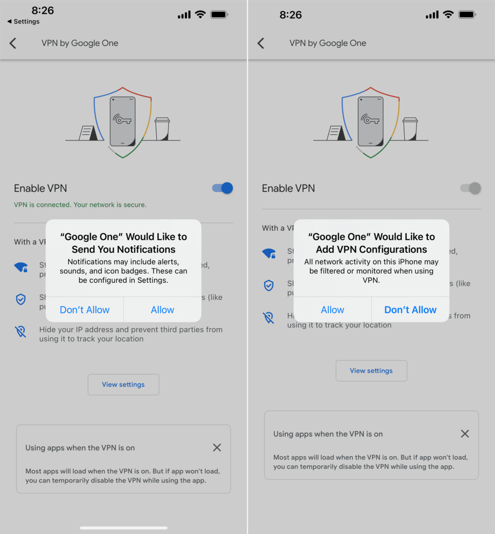 Come utilizzare Google VPN su iOS Passaggi - 2