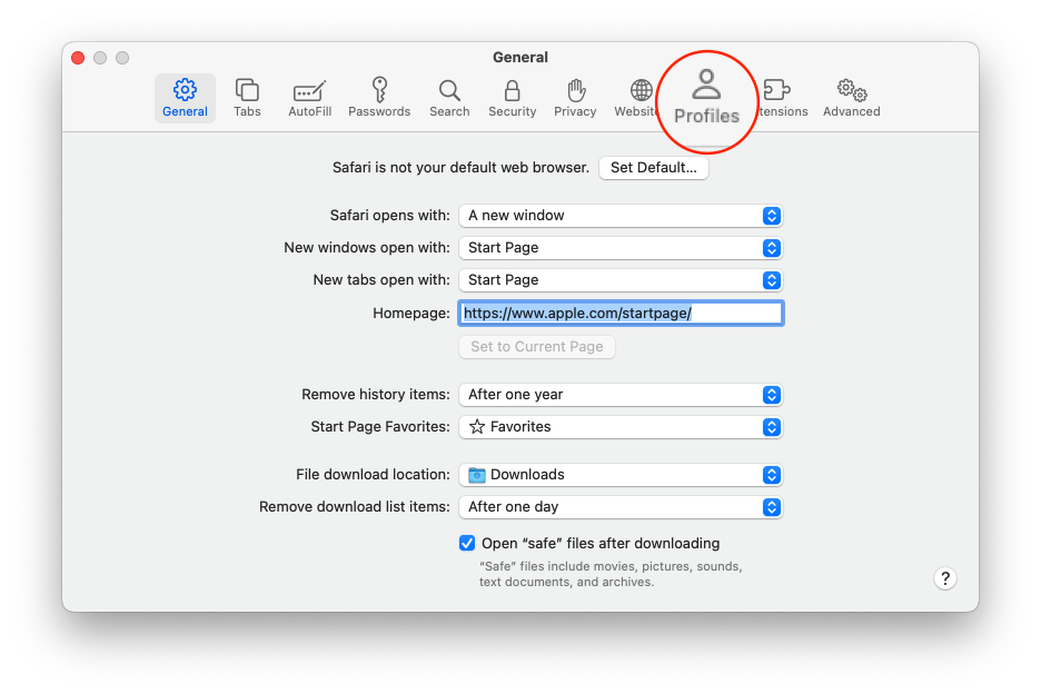 So verwenden Sie Profile in Safari unter macOS Sonoma – 3