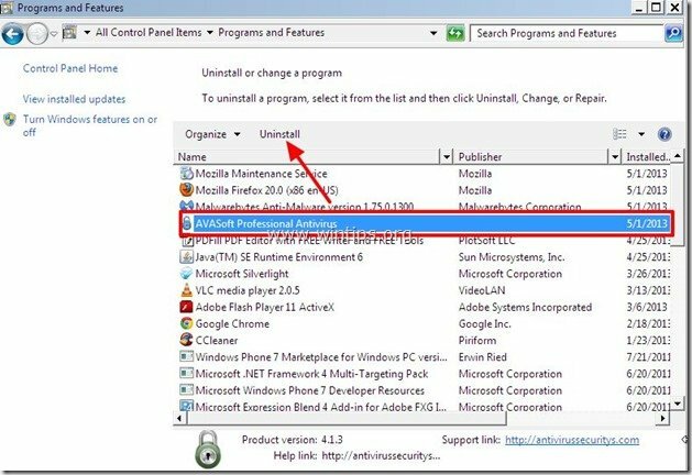 uninstall-avasoft-pro-antivirus