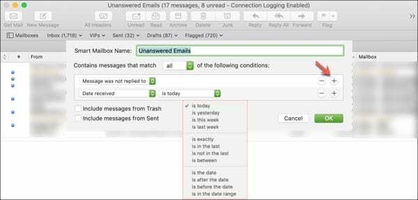 Smart Mailbox mit Datum bearbeiten