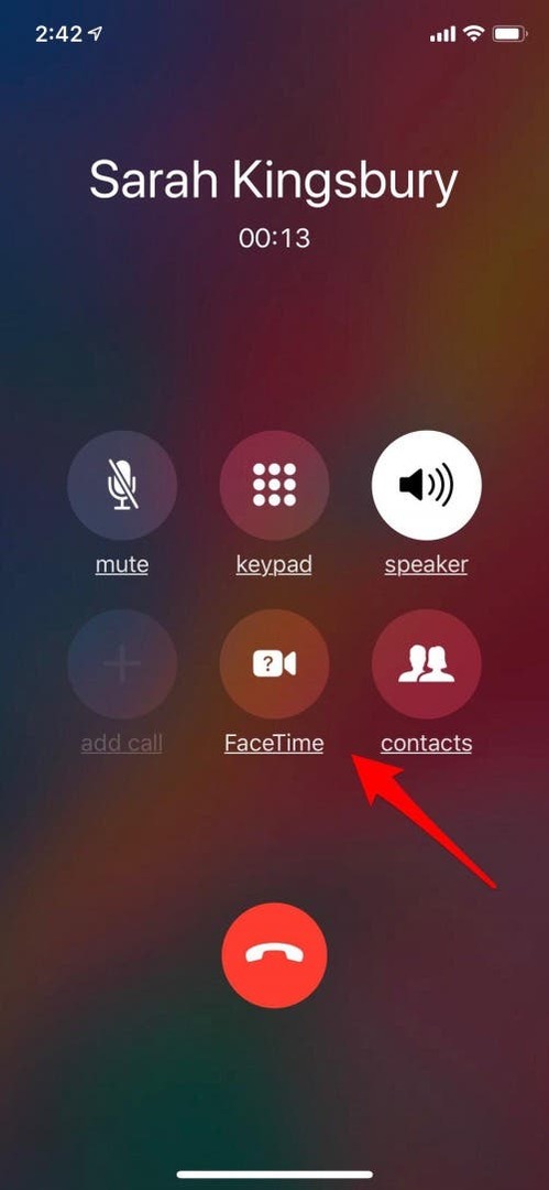 passer d'un appel téléphonique à facetime sur iphone