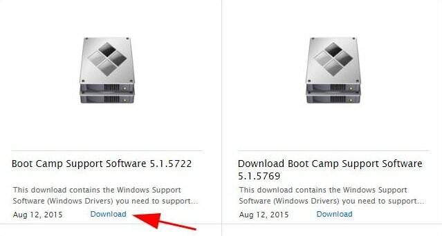 Boot Camp-ondersteuningssoftware downloaden