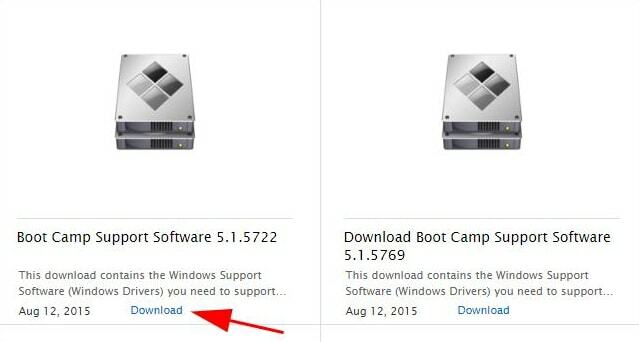 Изтеглете софтуер за поддръжка на Boot Camp