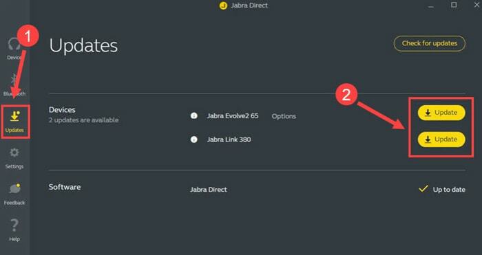 Jabra Direct aktualisieren