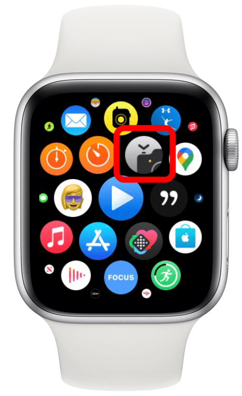 Klepnutím na aplikáciu Fotoaparát fotíte pomocou hodiniek Apple Watch