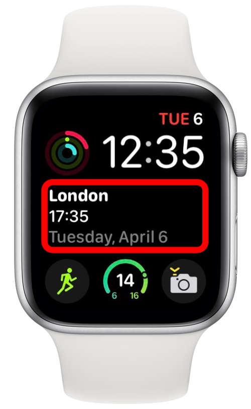 CalZones-complicatie op een Apple Watch-gezicht