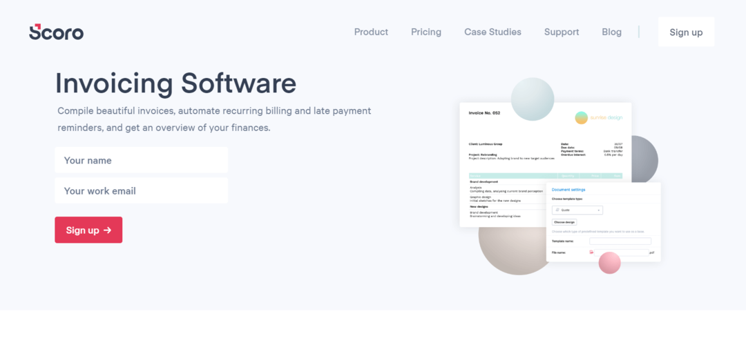Scoro - Лучшее программное обеспечение для выставления счетов