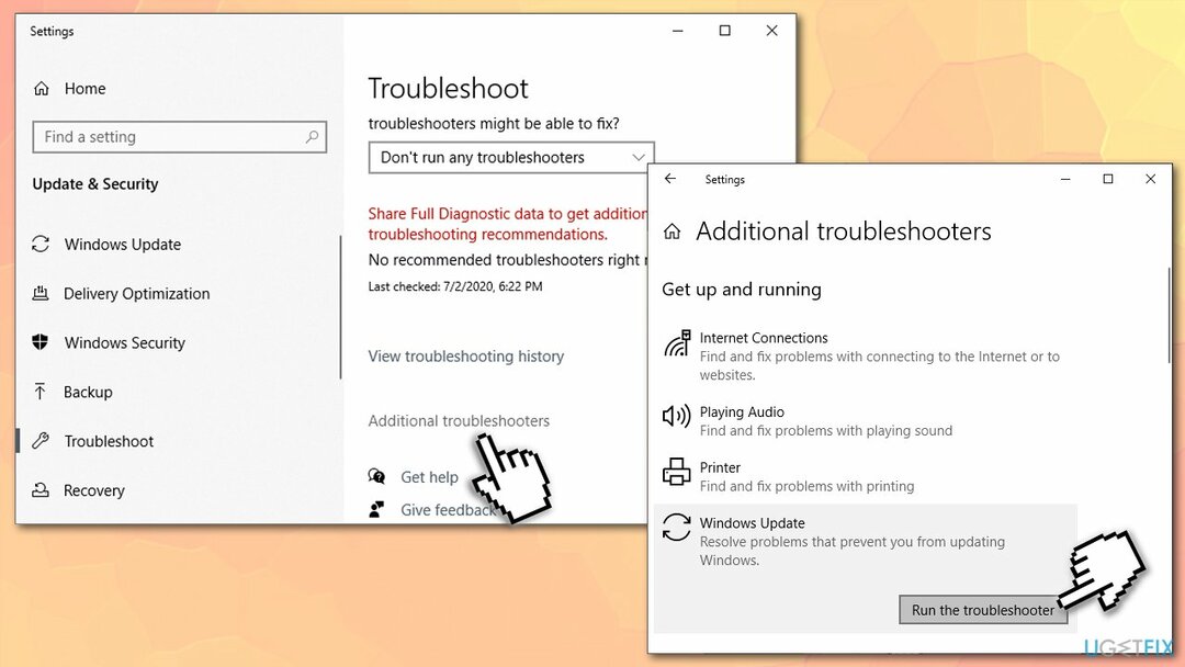 Führen Sie die Problembehandlung für Windows-Updates aus