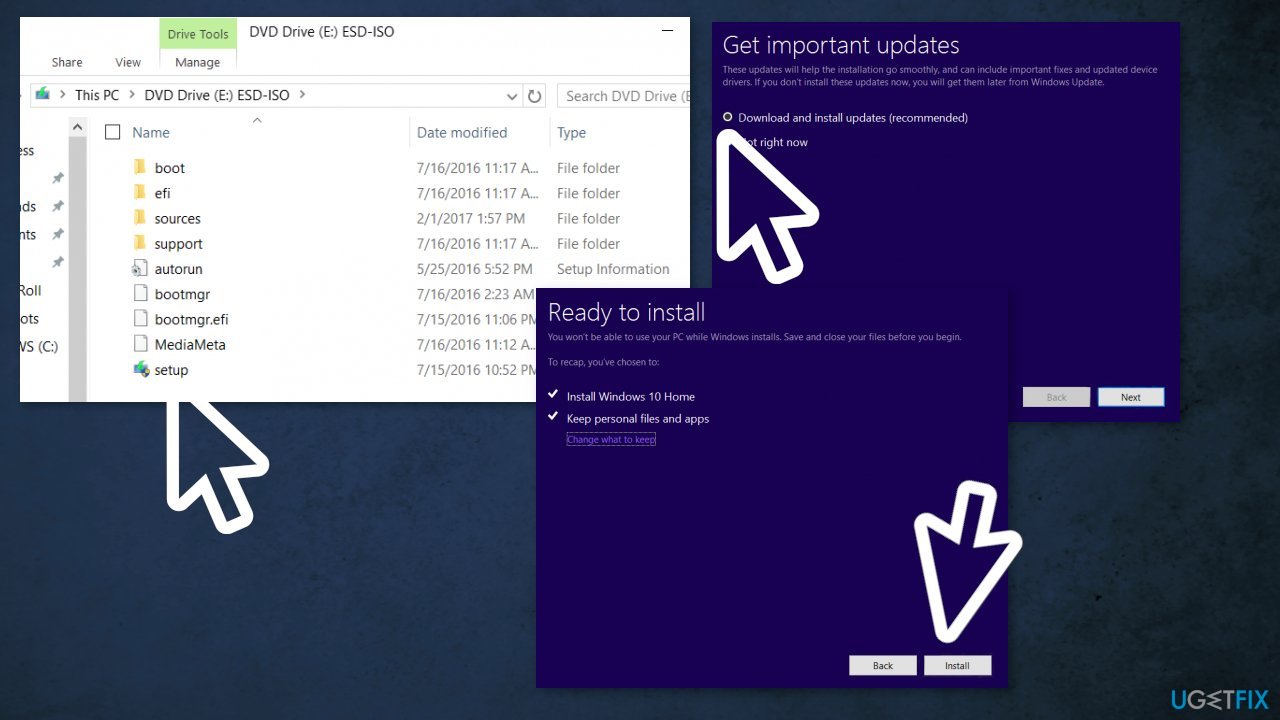 Installera om Windows 10 Installation