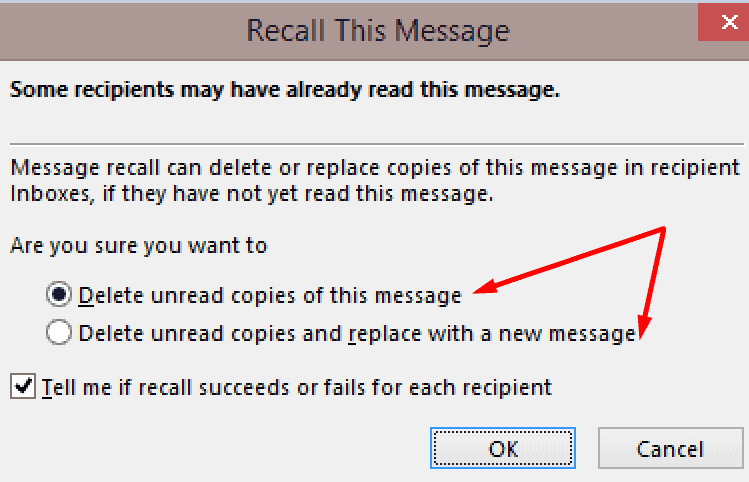Outlook eliminar las copias no leídas de este mensaje