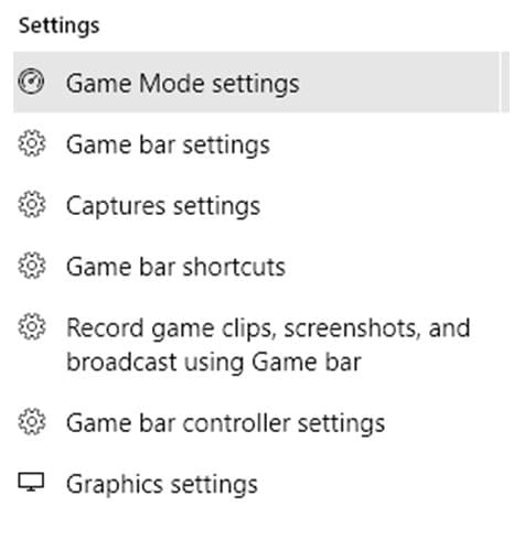 Домашний игровой режим Windows 10