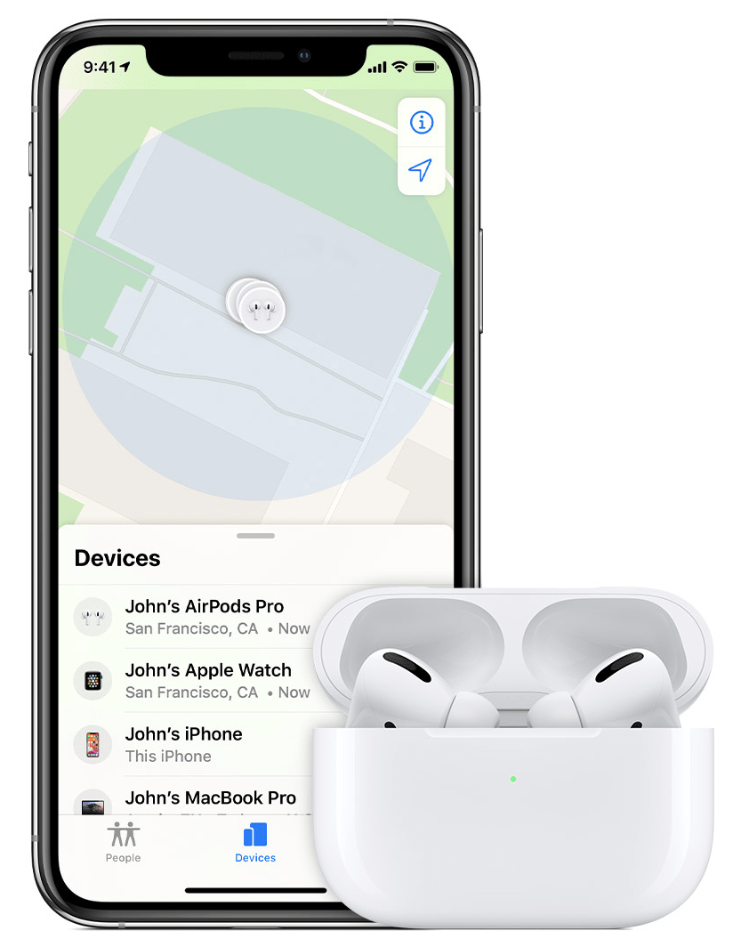 koristite find my da pronađete airpods