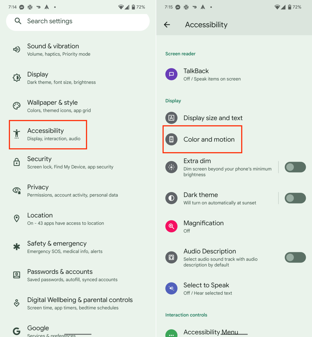 Kā invertēt krāsas operētājsistēmā Android Google Pixel — 2