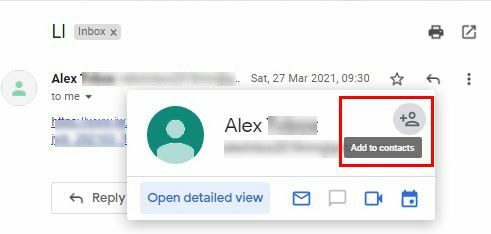 Yeni kişi ekle Gmail