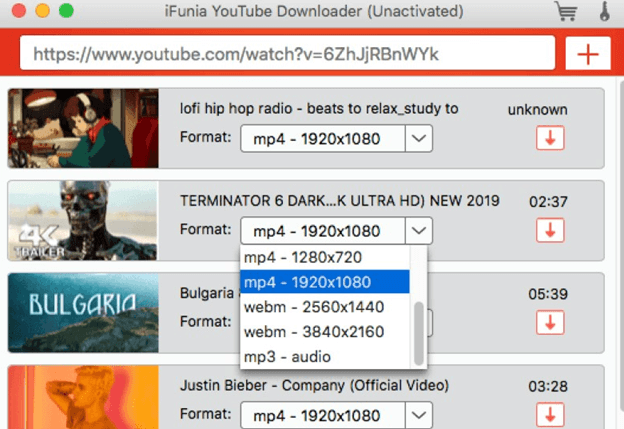 iFunia यूट्यूब डाउनलोडर